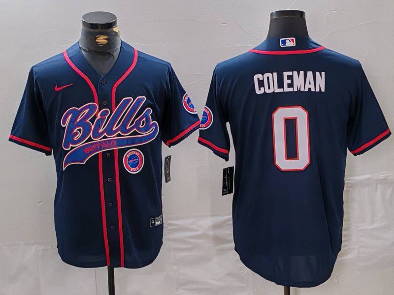 Men Buffalo Bills #0 Coleman Blue Joint Name 2024 Nike Limited NFL Jersey style 7